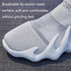450-11 Summer Mesh Breathable Socks Shoes Flyweave Comfortable Running Casual Shoes, Size: 36(Grey)
