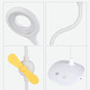 WS-8010 LED Fan Desk Lamp Bedside Desk USB Folding Desk Lamp, Colour: Pen Holder Blue Fan Blade