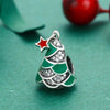 S925 Sterling Silver Pendant Diamond Christmas Tree Beads DIY Bracelet Necklace Accessories