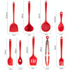 2pcs Non-stick High Temperature Resistant Silicone Cookware, Style: Brush(Red)