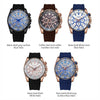 OCHSTIN 6094A Multifunctional Quartz Waterproof Luminous Men Watch(Rose Gold+White+Blue)
