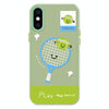 For iPhone X / XS Skin Feeling Jelly TPU Hybrid PC Phone Case(Play Tennis Green)