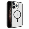 For iPhone 11 Pro Frosted Translucent Side Ice Fog Cooling MagSafe Phone Case(Black)