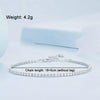 BSB097 S925 Sterling Silver White Gold Plated Pop Zirconia Bracelet