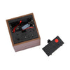 Wood Clock Desk Table LED Digital Display Alarm Clock with Time & Date & Temperature Display(Brown)