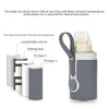 027 Leather Insulated Baby Bottle Cover Heating Bottle Bag, Size: Free Size(Dark Gray)