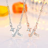 A212 Wish Meteor Silk Shape Clavicle Chain(White Gold With Chain)