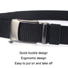 AWMN Men Nylon Cutout Automatic Buckle Toothless Belt, Length: 120cm(Red)
