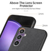 For Samsung Galaxy S21 FE 5G Twill Fabric Leather Skin Back Phone Case(Black)