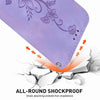 For Realme 13+ Global Lily Embossed Leather Phone Case(Purple)