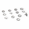 13pcs/set Exaggerated Serpentine Flower Love Geometric Joint Ring(SKU5932 Silver)