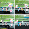 In Car Ornament Lovely Kissing Couple Doll, Colour:Gray Couple + Gray Balloon + Blue Pink White Balloon