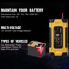 FOXSUR 12V / 24V / 10A Car / Motorcycle Battery Smart Repair Lead-acid Battery Charger(AU Plug Yellow)