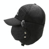 Men Winter Warm Hat Outdoor Biking Cold-Proof Ear Protection Cap With Detachable Mask, Size: Free Size(Black + Black Embroidery)