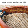 Men Vintage Vegetable Tanned Leather Ring of Life Couple Jewelry Bracelet(Brown)