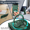For Samsung Galaxy Z Flip4 360 Rotation Ring Holder MagSafe Shockproof PC Phone Case(Dark green)