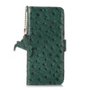 For Samsung Galaxy A36 Ostrich Pattern Genuine Leather RFID Phone Case(Green)