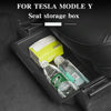 For Tesla Model Y 2021-2023 TPE Storage Organizer Under Car Seat, Style:without Cover(Black)