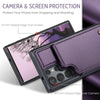 For Samsung Galaxy S25 Ultra 5G CaseMe C22 Card Slots Holder RFID Anti-theft Phone Case(Purple)