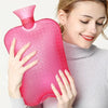 3000ml Large-Capacity Hot Water Bottle Injection Water Heating Foot Bed Warmer Quilt PVC Warmer Water Bag(Dark Blue)
