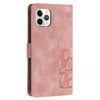 For iPhone 11 Pro Max Tulips Embossed Leather Phone Case with Lanyard(Pink)