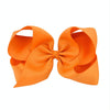 5 PCS 6 Inch Colorful Kids Girls Big Solid Ribbon Hair Bow Clips(9)