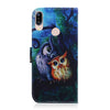 Oil Painting Owl Pattern Coloured Drawing Horizontal Flip Leather Case for Asus Zenfone Max (M1) ZB555KL, with Holder & Card Slots & Wallet