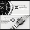 SKMEI 9069 Multifunctional Outdoor Fashion Business Waterproof Silver Shell Quartz Wrist Watch(Blue)