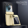 For Samsung Galaxy Z Flip5 Integrated AG Frosted Vacuum Plating Phone Case(Gold)