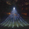 10LM 350 LED Star Waterfall Light Christmas Tree String Lights Outdoor Meteor Light, Plug Spec: US Plug(White Light)