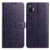 For Samsung Galaxy F06 5G / M06 5G Daisy Embossed Leather Phone Case(Dark Purple)
