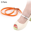5 Pairs High Heels Leather Shoes Anti-heel Laces(Orange)