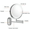 8 Inch Wall-Mounted Double-Sided Makeup Mirror LED Three-Tone Light Bathroom Mirror, Colour: USB Charging Black(Triple Magnification)