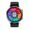 AK32 1.36 inch IPS Touch Screen Smart Watch, Support Bluetooth Calling/Blood Oxygen Monitoring,Style: Silicone Watch Band(Silver Black)