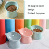 Elevated Tilted Cat Bowl Pink - Anti-Spill, Cervical Protection