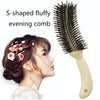 Fluffy Hair Comb Hair Salon Curly Hair Comb Studio Supplies(white)