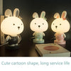 3W Cartoon Crown Pet USB Touch Control Night Light(Rabbit Light Blue)