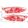 2 PCS/Set D-435 Grim Reaper Pattern Car Modified Decorative Sticker(Red)