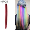 10 PCS Chemical Fiber Wig One-Step Gradient Color Single Card Wig, Stretched Length:24inches(24#)