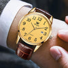 OLEVS 5566 Men Simple Single Calendar Waterproof Quartz Watch(Gold)