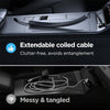 JOYROOM SA38-CL3 30W USB-C / Type-C to 8 Pin Coiled Fast Charging Data Cable, Length:1.5m(Black)