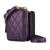 For Samsung Galaxy Z Flip6 AwQuer Crossbody Zipper Wallet Bag Litchi Leather Phone Case(Dark Purple)