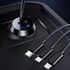 Universal Car 3 in 1 Quick Charger Dual Port USB Charger Power Outlet Adapter, Cable Length: 55cm