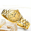 OLEVS 5567 Women Steel Strap Waterproof Quartz Watch(Gold)