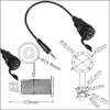 3.5mmTRS Stereo Thread Fixed Embedded Ground Plug Panel Audio Cable, Length: 0.3m(Female to Female)