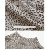 Crop Top Long Sleeve Pullover Turtleneck Leopard Shirt, Size:M(Khaki)