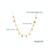 OPK GX2429 Colorful Dopamine Zirconia Small Accessories Stainless Steel Collarbone Chain