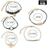 5-in-1 Personality Compass Hexagon Bracelet Diamond Heart Beaded Pendant Jewelry, Color: SKU4161