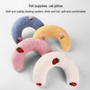 U-Shaped Pet Pillow, Pink, for Cats & Small Dogs - Soft & Cosy