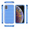 For iPhone XS Max High Transparency TPU Hybrid PC Airbag Phone Case(Transparent Blue)